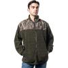 TrailCrest Men’s C-Max Full Zip Polar Fleece Jacket, Mossy Oak Camo Patterns(Olive Heather – Bottomland)