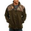 TrailCrest Men’s C-Max Full Zip Polar Fleece Jacket, Mossy Oak Camo Patterns(Olive Heather – Country Dna)