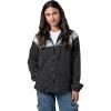 TrailCrest Women’s C-Max Full Zip Polar Fleece Jacket Mossy Oak Camo Patterns(Charcoal Heather -Snow Camo)