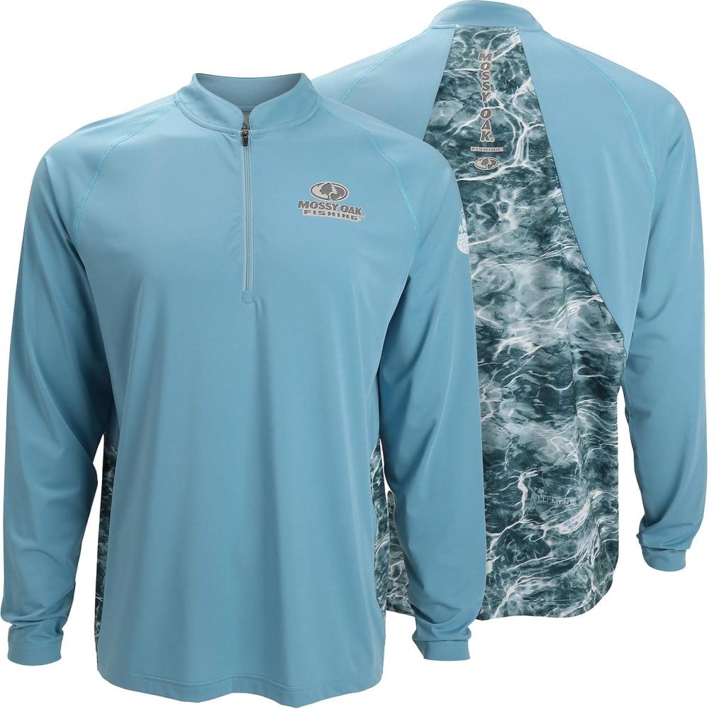 imageEAG Elite Mossy Oak Elements Quarter Zip Performance Long Sleeve PulloverSpindrift