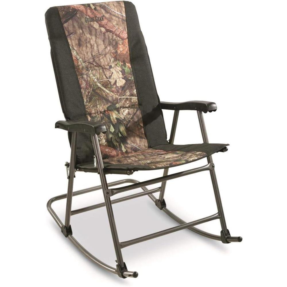 imageGuide Gear Oversized Rocking Camp Chair 500 lb Capacity Mossy Oak Break Up Country
