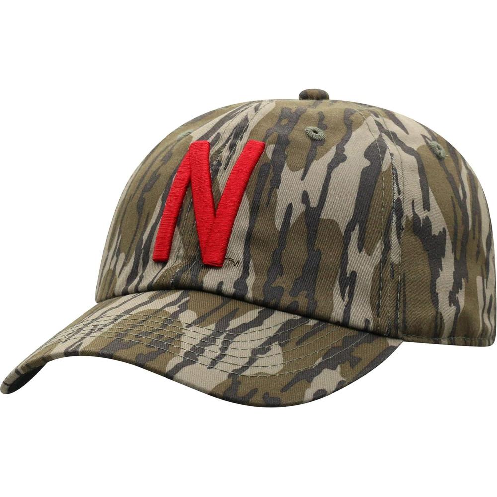 imageMossy Oak Bottomland Original Camo College Crew Adjustable HatNebraska Cornhuskers