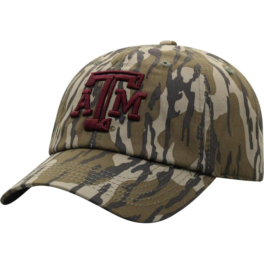 imageMossy Oak Bottomland Original Camo College Crew Adjustable HatTexas AM Aggies