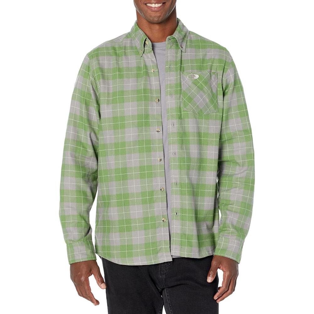 imageMossy Oak Flannel Shirt for Men Buffalo Plaid Long Sleeve Mens Flannel ShirtsOlive Buffalo Check
