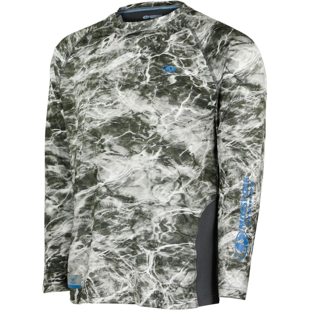 imageMossy Oak Mens Fishing Shirts for Men Long Sleeve with UPF 40 Sun ProtectionShirtManta