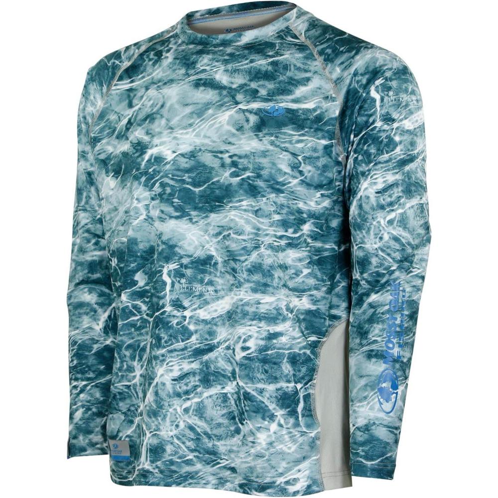 imageMossy Oak Mens Fishing Shirts for Men Long Sleeve with UPF 40 Sun ProtectionShirtSpindrift