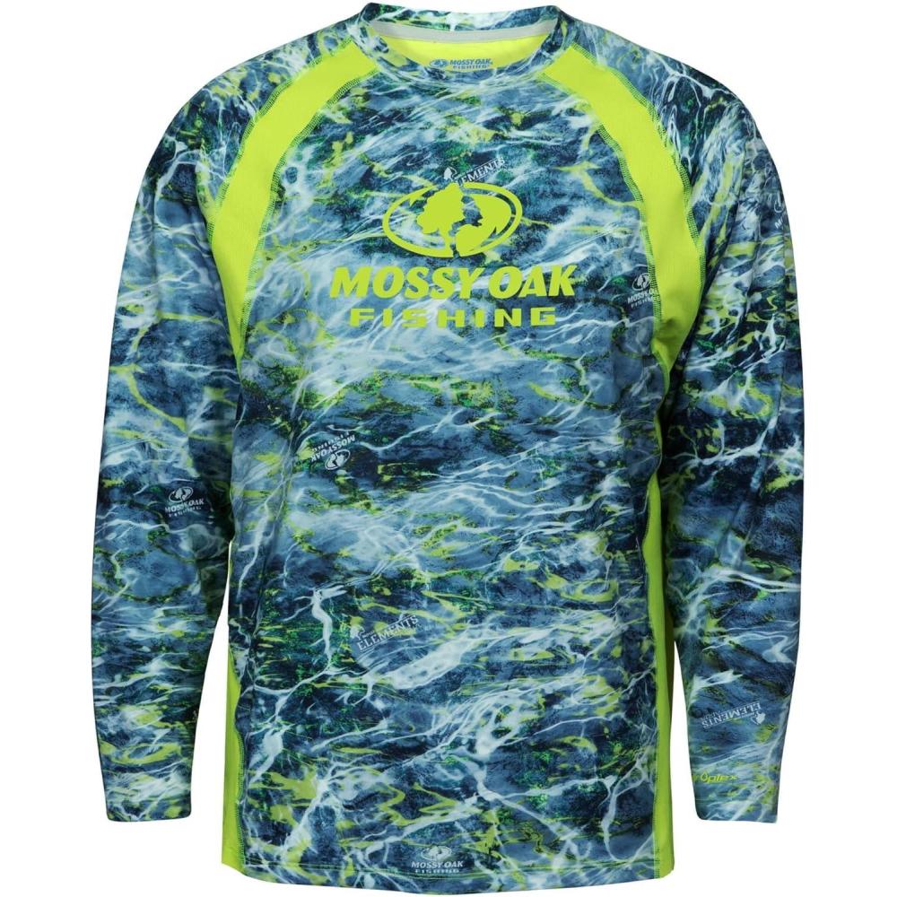 imageMossy Oak Mens Fishing Shirts for Men Long Sleeve with UPF 40 Sun ProtectionShirtYellowtail 21