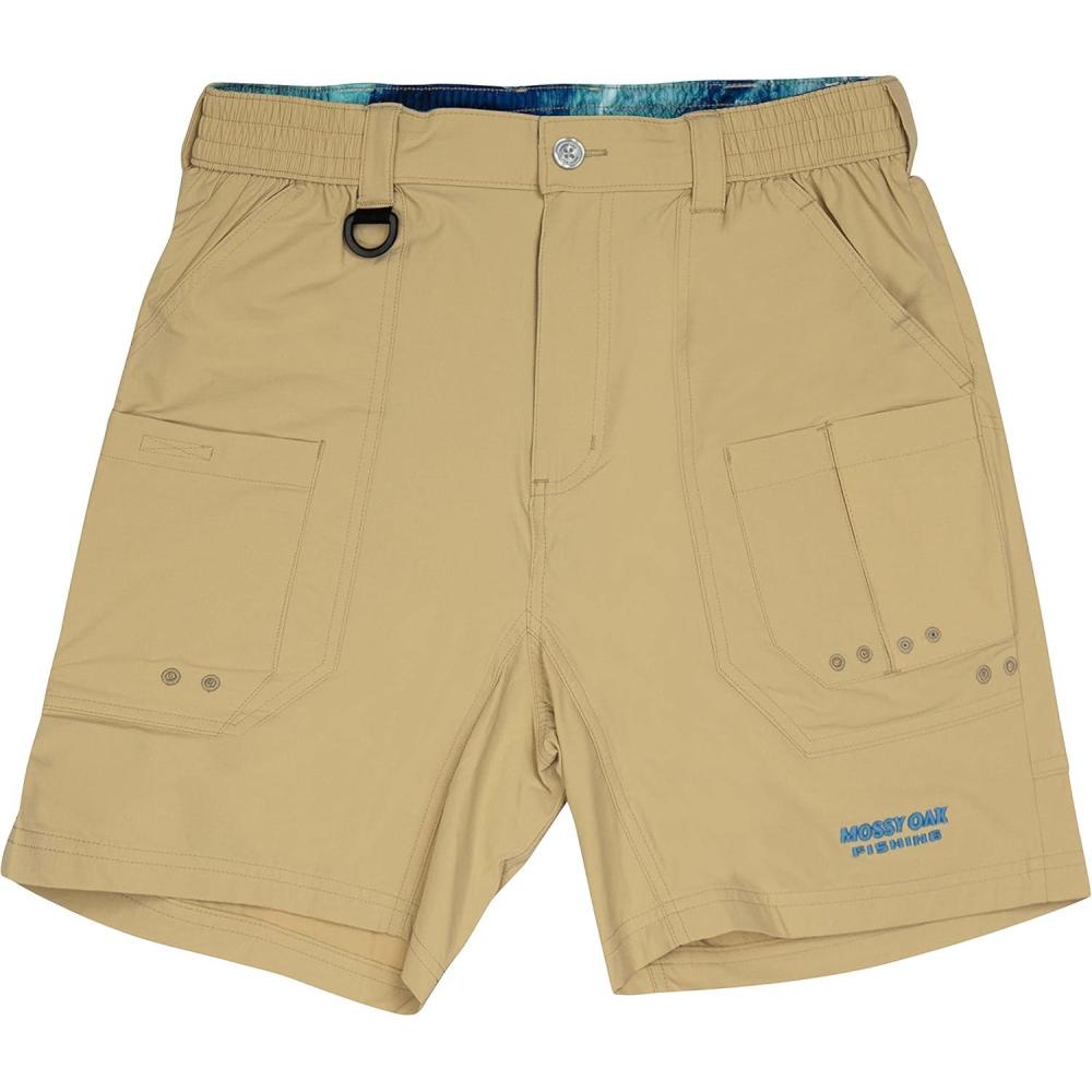 imageMossy Oak Mens XTR Fishing Shorts for Men Quick Dry Mens Hiking ShortsPale Khaki
