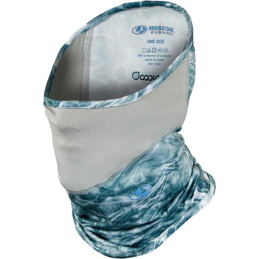 imageMossy Oak unisexadult Fishing Neck Gaiter Cooling Fishing Mask With Breathable Mesh ampamp Upf ProtectionNeck GaiterSpindrift