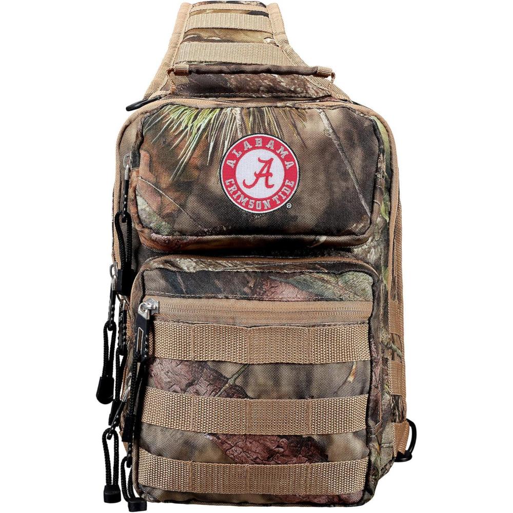 imageOfficially Licensed NCAA quotFlyoverquot Tactical Slingpack 12quot Mossy OakAlabama Crimson Tide