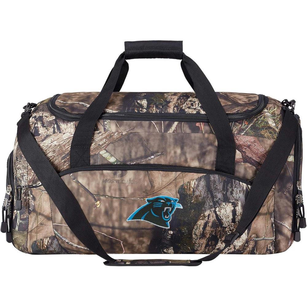 imageOfficially Licensed NFL quotBasecampquot Duffel Mossy Oak 20quot x 11quot x 125quotCarolina Panthers
