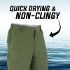 Mossy Oak Fishing Shorts for Men Quick Dry Flex(Light Khaki)