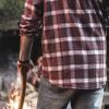 Mossy Oak Flannel Shirt for Men, Buffalo Plaid Long Sleeve Mens Flannel Shirts(After Dark Buffalo)
