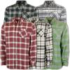 Mossy Oak Flannel Shirt for Men, Buffalo Plaid Long Sleeve Mens Flannel Shirts(Olive Buffalo Plaid)