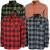 Mossy Oak Flannel Shirt for Men, Buffalo Plaid Long Sleeve Mens Flannel Shirts(Orange Buffalo Plaid)