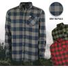 Mossy Oak Heavy Flannel Shirt for Men, Thermal Lined Plaid Mens Flannel Shirts(Grey Buffalo)