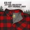 Mossy Oak Heavy Flannel Shirt for Men, Thermal Lined Plaid Mens Flannel Shirts(Grey Buffalo)