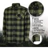 Mossy Oak Heavy Flannel Shirt for Men, Thermal Lined Plaid Mens Flannel Shirts(Olive Buffalo)