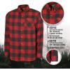 Mossy Oak Heavy Flannel Shirt for Men, Thermal Lined Plaid Mens Flannel Shirts(Red Buffalo)