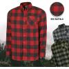 Mossy Oak Heavy Flannel Shirt for Men, Thermal Lined Plaid Mens Flannel Shirts(Red Buffalo)
