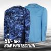 Mossy Oak Mens Fishing Shirts for Men Long Sleeve with UPF 40+ Sun ProtectionShirt(Bonefish)
