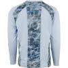 Mossy Oak Mens Fishing Shirts for Men Long Sleeve with UPF 40+ Sun ProtectionShirt(Illusion Blue)