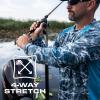 Mossy Oak Mens Fishing Shirts for Men Long Sleeve with UPF 40+ Sun ProtectionShirt(Nautical)