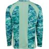 Mossy Oak Mens Fishing Shirts for Men Long Sleeve with UPF 40+ Sun ProtectionShirt(Seafoam)