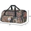 Officially Licensed NFL “Basecamp” Duffel, Mossy Oak, 20″ x 11″ x 12.5″(Pittsburgh Steelers)