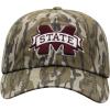 Top of the World mens Mossy Oak Bottomland Original Camo College Crew Adjustable Hat(Mississippi State Bulldogs Black)