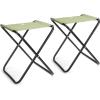 MOSSY OAK Camping Folding Stool Mini Portable Lightweight Chair,2-Piece,Green,Max Load 220 lbs,14 x 13 x 17 inch