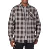 Mossy Oak Flannel Shirt for Men, Buffalo Plaid Long Sleeve Mens Flannel Shirts(Grey Buffalo Check)