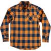 Mossy Oak Flannel Shirt for Men, Buffalo Plaid Long Sleeve Mens Flannel Shirts(Orange Peel Buffalo)