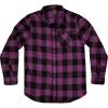 Mossy Oak Flannel Shirt for Men, Buffalo Plaid Long Sleeve Mens Flannel Shirts(Violet Buffalo)