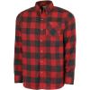 Mossy Oak Heavy Flannel Shirt for Men, Thermal Lined Plaid Mens Flannel Shirts(Red Buffalo)