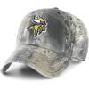 OTS NFL Minnesota Vikings Men’s Challenger Adjustable Hat, Mossy Oak, One Size
