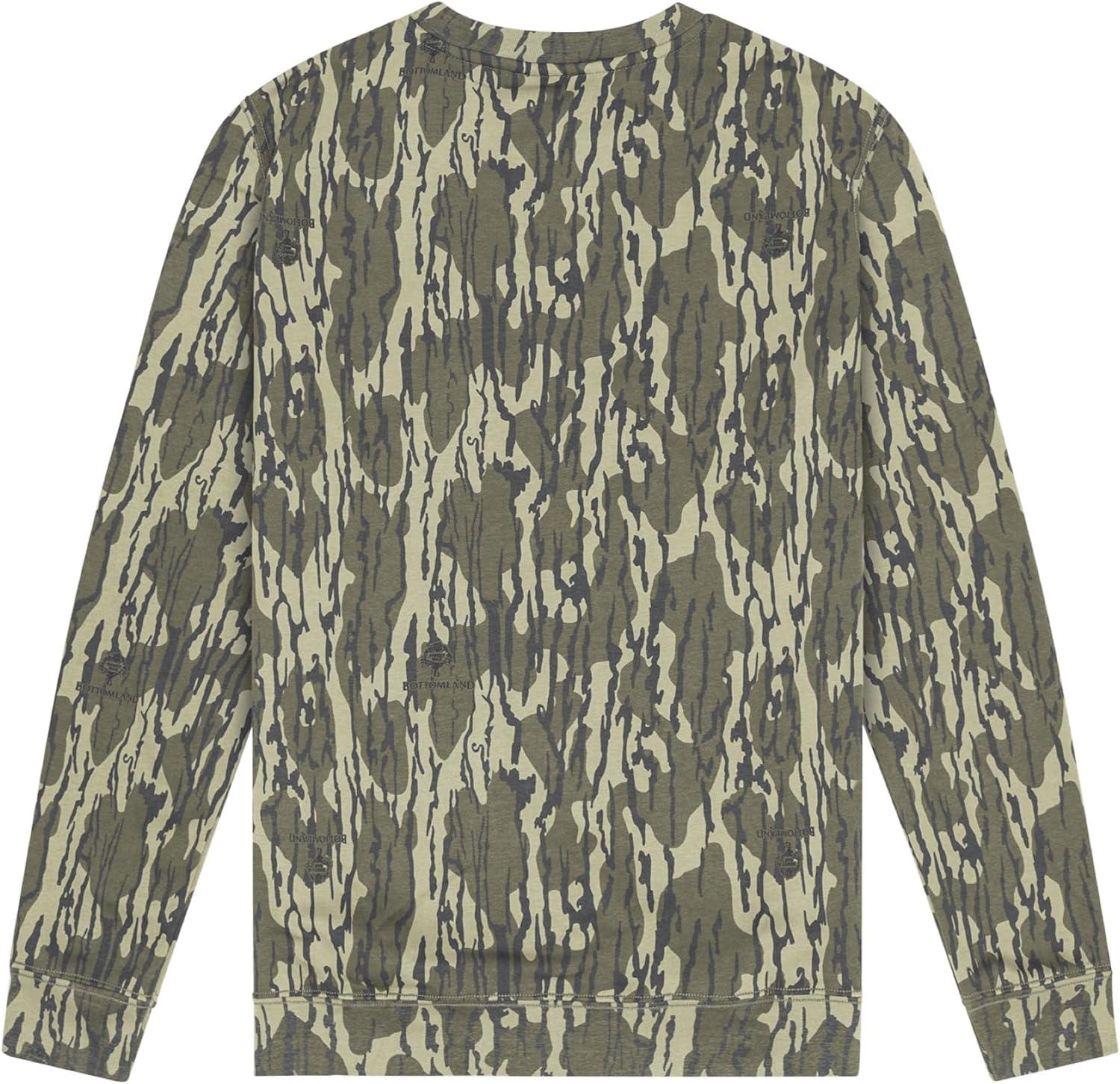 imageMossy Oak Vintage Crewneck Sweatshirt for Men Hunting Camo Shirt with Soft Cotton Blend for Casual Wear Camping ampamp HikingOriginal Bottomland