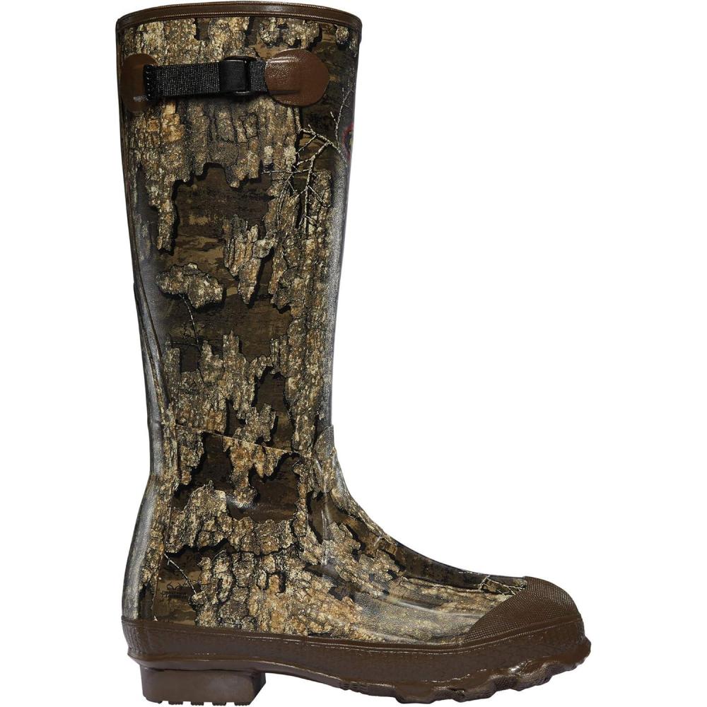 imageLaCrosse Burly Rubber Hunting ampamp Work Boots for Men  Waterproof ZXT Rubber with Foam Insulation Top Strap EVA Footbed and SlipResistant OutsoleRealtree Timber