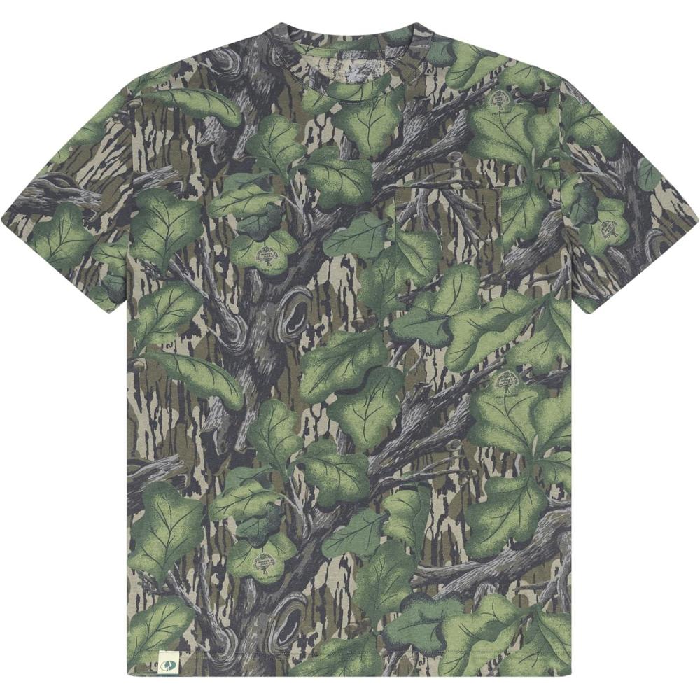 imageMossy Oak Short Sleeve Cotton Mens Camo Hunting ShirtFull Foliage