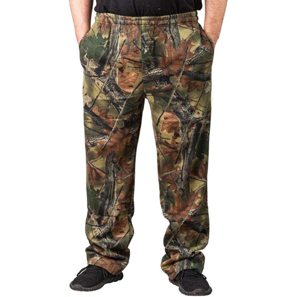 imageTrailCrest by Treel Mossy OakCamo Open Bottom Lounge Hunting SweatpantsHighland Timber Camo