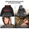 Drake Waterfowl® MST Performance Camouflage Hoodie, Double-Lined Hood, Cotton/Poly Blend, and Kangaroo Pouch for Comfort(Black/Red)