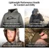 Drake Waterfowl® MST Performance Camouflage Hoodie, Double-Lined Hood, Cotton/Poly Blend, and Kangaroo Pouch for Comfort(Gray/Black)