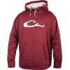 Drake Waterfowl® MST Performance Camouflage Hoodie, Double-Lined Hood, Cotton/Poly Blend, and Kangaroo Pouch for Comfort(Navy/Red)