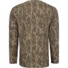 Mossy Oak Men’s Camo Long Sleeve Hunting Shirt, Cotton Blend Camouflage Lightweight Shirt for Turkey Hunting, Fishing, Hiking(Bottomland)