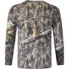 Mossy Oak Men’s Camo Long Sleeve Hunting Shirt, Cotton Blend Camouflage Lightweight Shirt for Turkey Hunting, Fishing, Hiking(Country Roots)