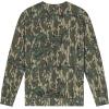 Mossy Oak Vintage Crewneck Sweatshirt for Men | Hunting Camo Shirt with Soft Cotton Blend for Casual Wear, Camping, & Hiking(Washed Greenleaf)