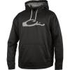 Drake Waterfowl® MST Performance Camouflage Hoodie, Double-Lined Hood, Cotton/Poly Blend, and Kangaroo Pouch for Comfort(Black/Gray)