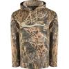 Drake Waterfowl® MST Performance Camouflage Hoodie, Double-Lined Hood, Cotton/Poly Blend, and Kangaroo Pouch for Comfort(Blades Habitat)