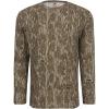 Mossy Oak Men’s Camo Long Sleeve Hunting Shirt, Cotton Blend Camouflage Lightweight Shirt for Turkey Hunting, Fishing, Hiking(Bottomland)