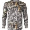 Mossy Oak Men’s Camo Long Sleeve Hunting Shirt, Cotton Blend Camouflage Lightweight Shirt for Turkey Hunting, Fishing, Hiking(Country Roots)